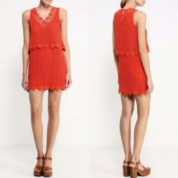 Topshop Dress Womens Size 6 Orange - Picture 1 of 16